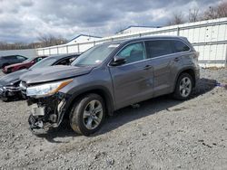 Salvage cars for sale at Albany, NY auction: 2016 Toyota Highlander Limited