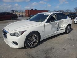 Salvage cars for sale at Homestead, FL auction: 2019 Infiniti Q50 Luxe
