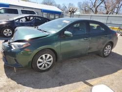 Salvage cars for sale at Wichita, KS auction: 2016 Toyota Corolla L