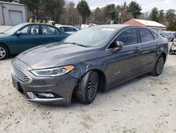 Salvage cars for sale at Mendon, MA auction: 2017 Ford Fusion Titanium HEV