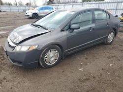 Salvage cars for sale from Copart Bowmanville, ON: 2010 Honda Civic DX-G