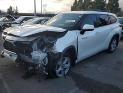 Toyota salvage cars for sale: 2021 Toyota Highlander Hybrid LE