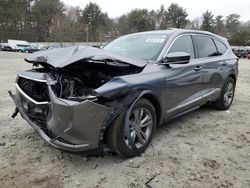 Salvage cars for sale at Mendon, MA auction: 2022 Acura MDX