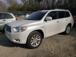 Salvage cars for sale at Waldorf, MD auction: 2008 Toyota Highlander Hybrid Limited