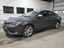 Salvage cars for sale from Copart Blaine, MN: 2015 Chrysler 200 Limited