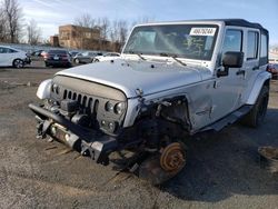 Salvage cars for sale at New Britain, CT auction: 2012 Jeep Wrangler Unlimited Sahara