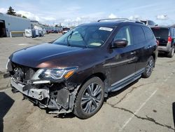 Salvage cars for sale from Copart Vallejo, CA: 2020 Nissan Pathfinder Platinum