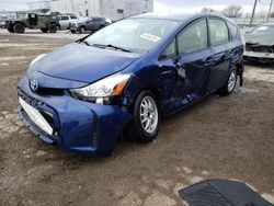 Salvage cars for sale at Chicago Heights, IL auction: 2016 Toyota Prius V