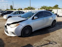 Salvage cars for sale at Miami, FL auction: 2014 Toyota Corolla L