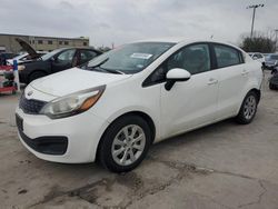 Salvage cars for sale at Wilmer, TX auction: 2013 KIA Rio LX