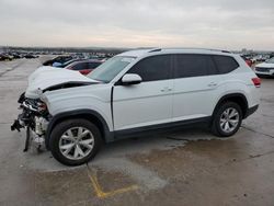 Salvage cars for sale at Grand Prairie, TX auction: 2018 Volkswagen Atlas S