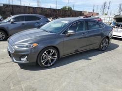 Salvage cars for sale at Wilmington, CA auction: 2019 Ford Fusion Titanium