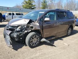 Salvage cars for sale from Copart Davison, MI: 2018 Toyota Sienna XLE