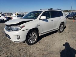 Salvage cars for sale from Copart Sacramento, CA: 2012 Toyota Highlander Hybrid Limited