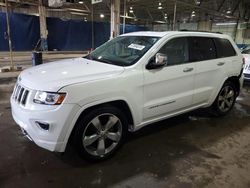 Salvage cars for sale at Woodhaven, MI auction: 2014 Jeep Grand Cherokee Overland