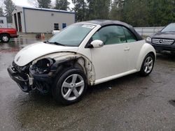 Salvage cars for sale from Copart Arlington, WA: 2007 Volkswagen New Beetle Triple White
