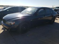 Salvage cars for sale at Grand Prairie, TX auction: 2008 BMW 750 I