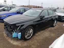 Salvage cars for sale at Chicago Heights, IL auction: 2019 Infiniti Q50 Luxe