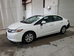 Salvage cars for sale from Copart Albany, NY: 2012 Honda Civic LX