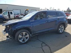 Toyota Highlander Limited salvage cars for sale: 2015 Toyota Highlander Limited