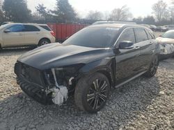 Salvage cars for sale from Copart Madisonville, TN: 2021 Infiniti QX50 Luxe