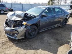 Salvage cars for sale from Copart Bowmanville, ON: 2012 Toyota Camry Base
