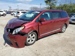 Salvage cars for sale from Copart Lexington, KY: 2018 Toyota Sienna LE