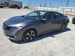 Salvage cars for sale from Copart Haslet, TX: 2019 Honda Civic LX