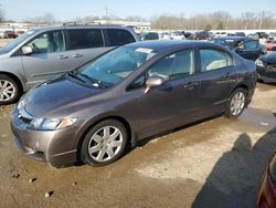 Honda salvage cars for sale: 2010 Honda Civic LX