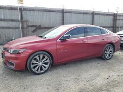 Chevrolet salvage cars for sale: 2016 Chevrolet Malibu Premier