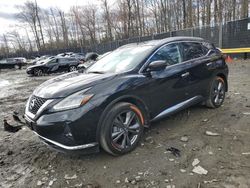 Salvage cars for sale at Waldorf, MD auction: 2021 Nissan Murano Platinum