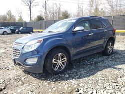 Chevrolet Equinox Premier salvage cars for sale: 2017 Chevrolet Equinox Premier