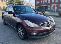 Salvage cars for sale at North Billerica, MA auction: 2013 Infiniti EX37 Base