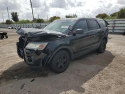 Salvage cars for sale at Miami, FL auction: 2016 Ford Explorer Police Interceptor