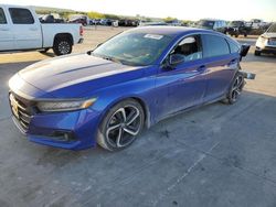 Salvage cars for sale at Grand Prairie, TX auction: 2021 Honda Accord Sport