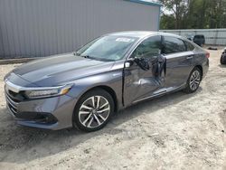 Vehiculos salvage en venta de Copart Midway, FL: 2022 Honda Accord Hybrid EXL