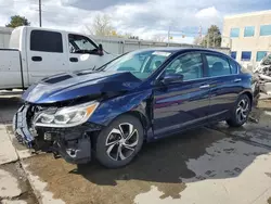 Salvage cars for sale from Copart Littleton, CO: 2016 Honda Accord LX