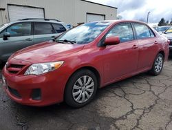 Salvage cars for sale from Copart Woodburn, OR: 2012 Toyota Corolla Base