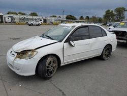 Salvage cars for sale from Copart Sacramento, CA: 2005 Honda Civic LX