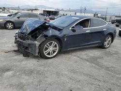 Salvage cars for sale at Sun Valley, CA auction: 2013 Tesla Model S