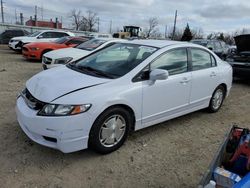 Salvage cars for sale at Lansing, MI auction: 2011 Honda Civic Hybrid