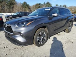 Salvage cars for sale at Mendon, MA auction: 2022 Toyota Highlander XLE