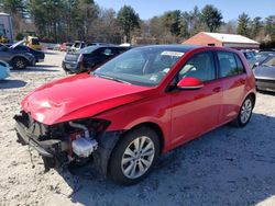 Salvage cars for sale from Copart Mendon, MA: 2018 Volkswagen Golf S