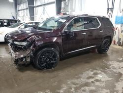Salvage cars for sale at Ham Lake, MN auction: 2022 Chevrolet Traverse Premier