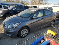 Salvage cars for sale from Copart Wichita, KS: 2017 Hyundai Accent SE