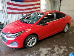 Salvage cars for sale from Copart Lyman, ME: 2019 Chevrolet Cruze LT