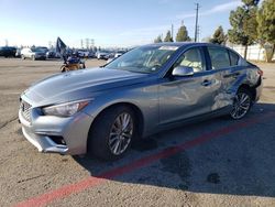 Salvage cars for sale from Copart Rancho Cucamonga, CA: 2020 Infiniti Q50 Pure