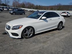 Salvage cars for sale at Grantville, PA auction: 2017 Mercedes-Benz C 300 4matic
