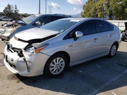 Salvage cars for sale from Copart Rancho Cucamonga, CA: 2015 Toyota Prius PLUG-IN
