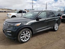 Salvage cars for sale at Colorado Springs, CO auction: 2022 Ford Explorer Platinum